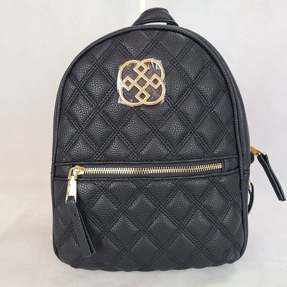 New DAISY FUENTES Black Diamond Quilted Backpack Handbag $88 main image 4